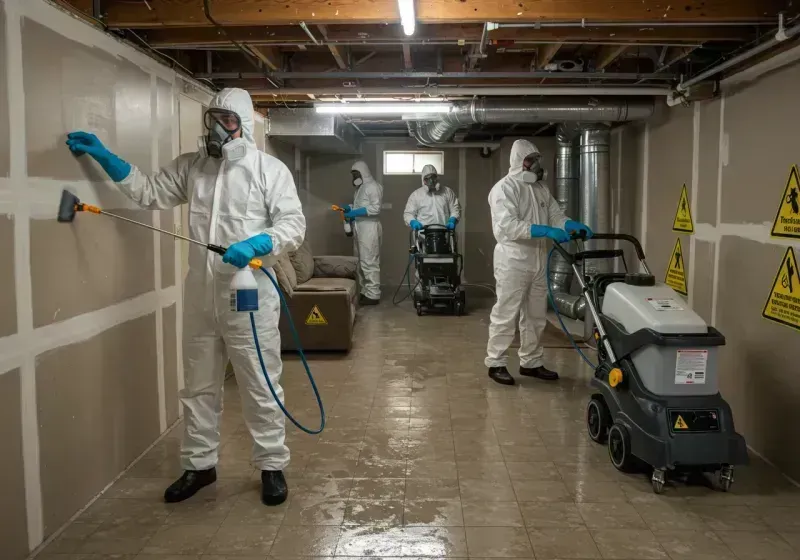 Basement Moisture Removal and Structural Drying process in Gila Bend, AZ